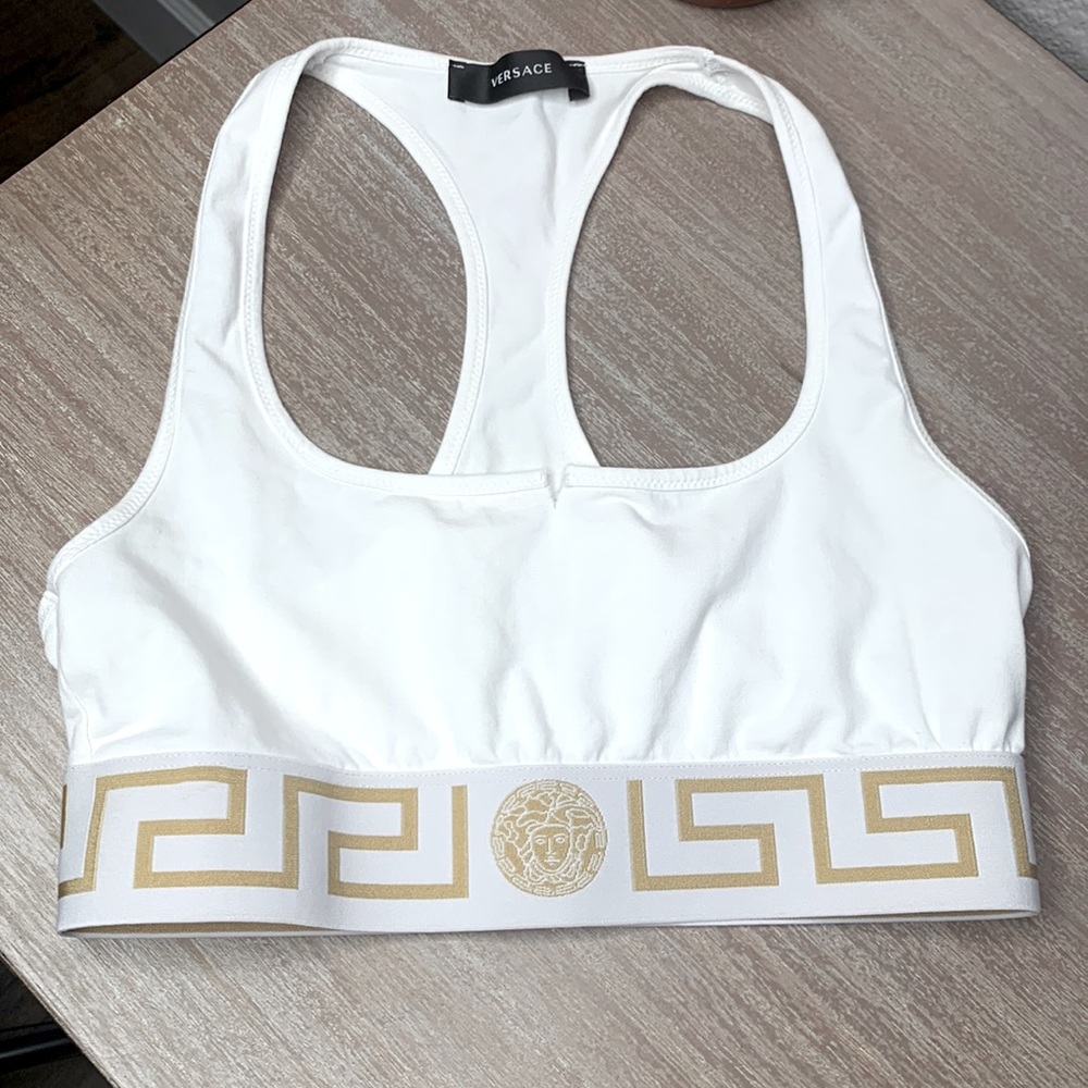AUTHENTIC VERSACE GRECA BORDER SPORTS BRA!!!💛